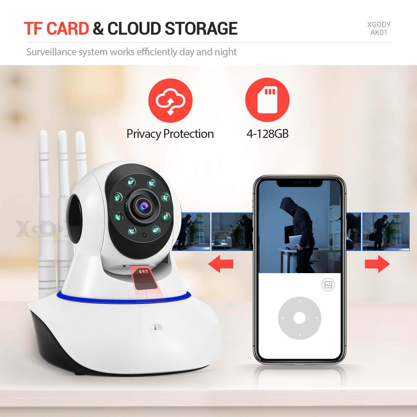 Cost-effective and Most worthwhile Smart Monitor Camera XGODY AK01 For Indoor Security Camera Systems, Pet And Baby Monitor - XGODY