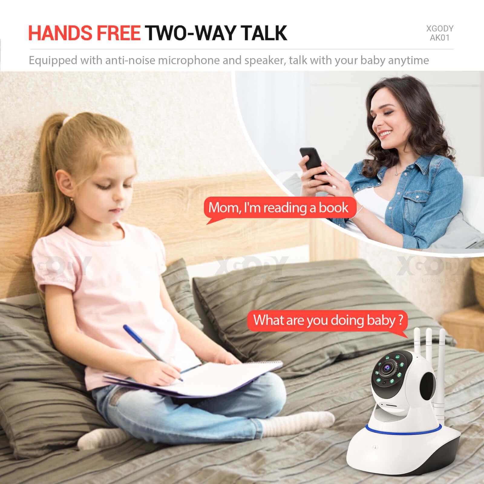 Cost-effective and Most worthwhile Smart Monitor Camera XGODY AK01 For Indoor Security Camera Systems, Pet And Baby Monitor - XGODY