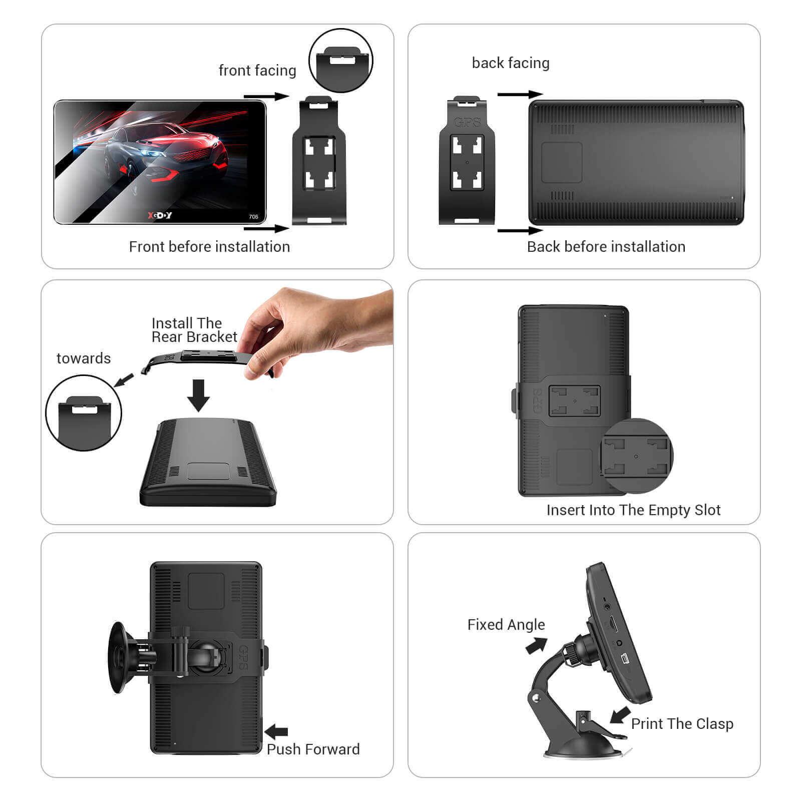 Cost-effective and Most worthwhile XGODY 706F/706BT 2.5D GPS Navigation For Car, With Latest Global Maps, Intelligent Voice Guidance - XGODY