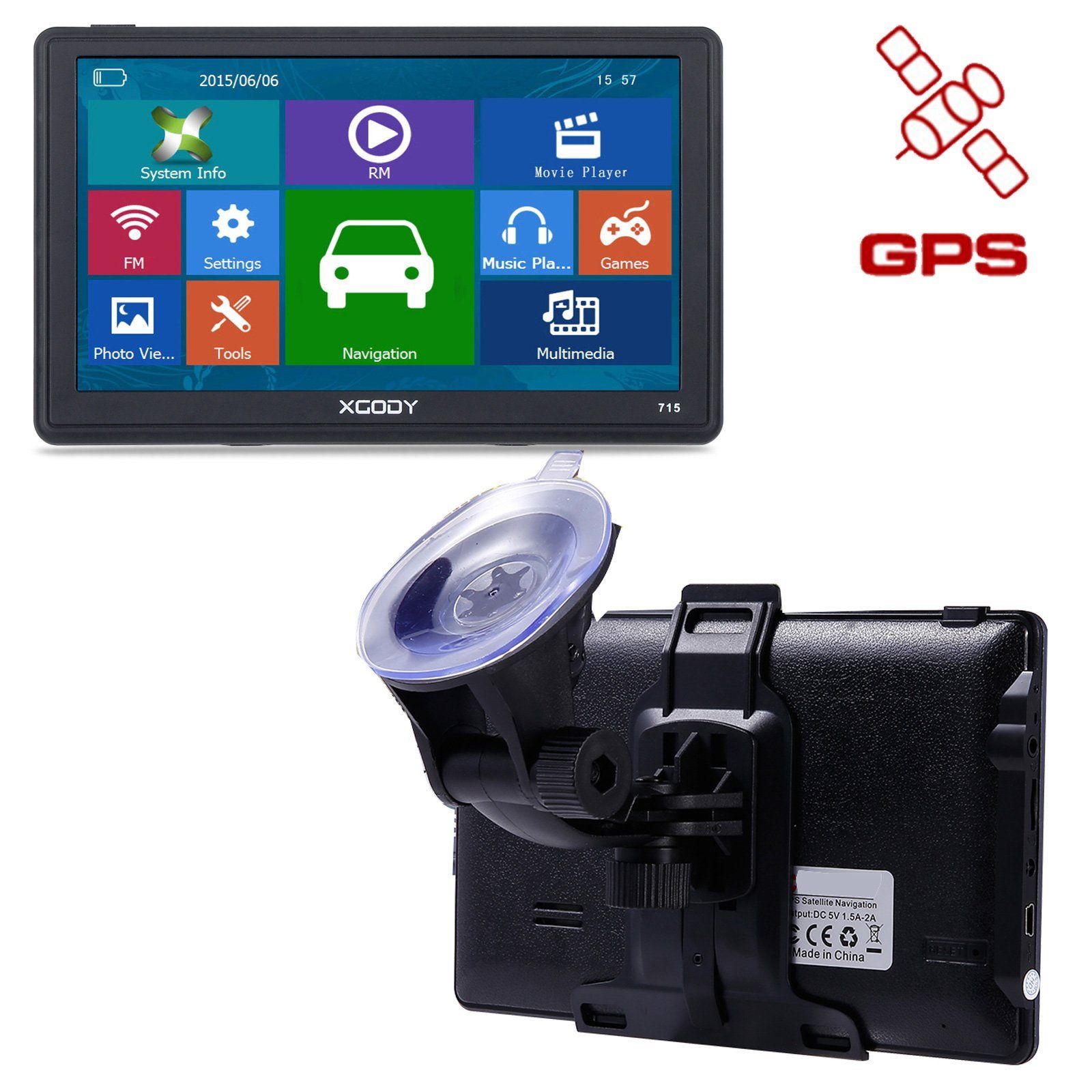 Cost-effective and Most worthwhile XGODY 715F 7" TRUCK Car GPS Navigator 8GB World Map - XGODY