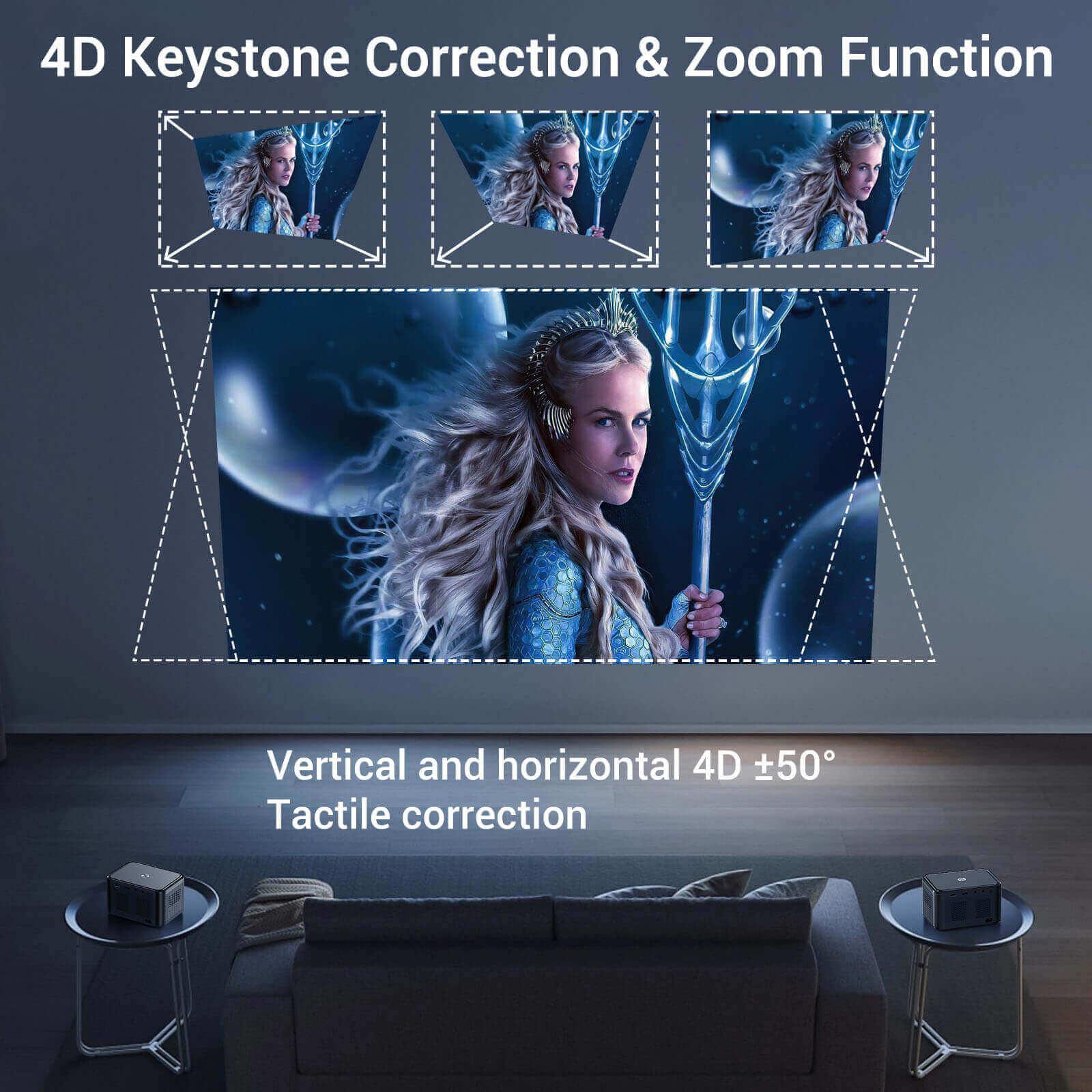 Cost-effective and Most worthwhile XGODY A40 Mini Portable Home LED Projector, Auto Focus, Native 1080P WiFi Bluetooth Projector 4k Support - XGODY