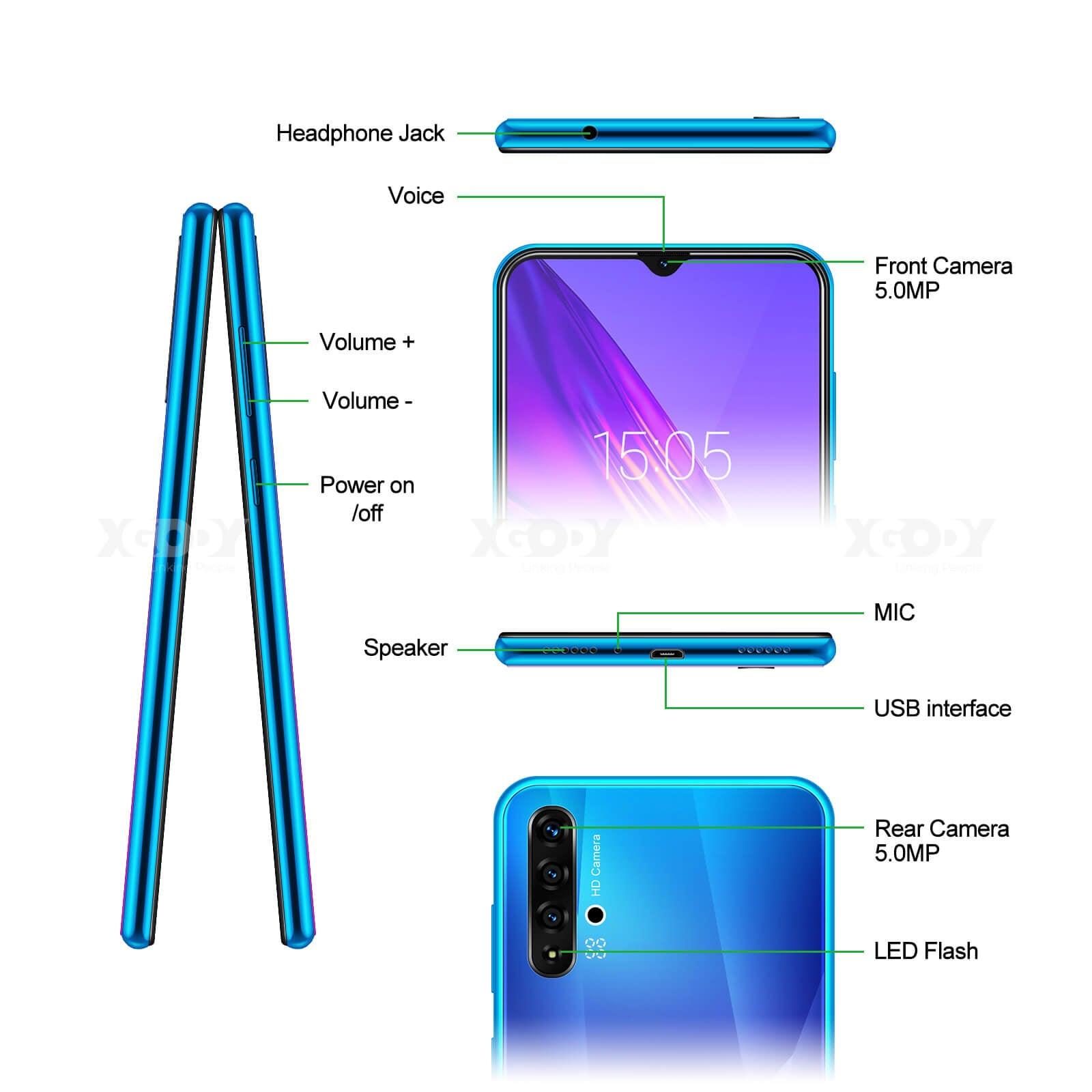 Cost-effective and Most worthwhile XGODY A50 Android Global Quad Core Dual SIM Unlock WiFi 6.5" Mobile Smartphone - XGODY