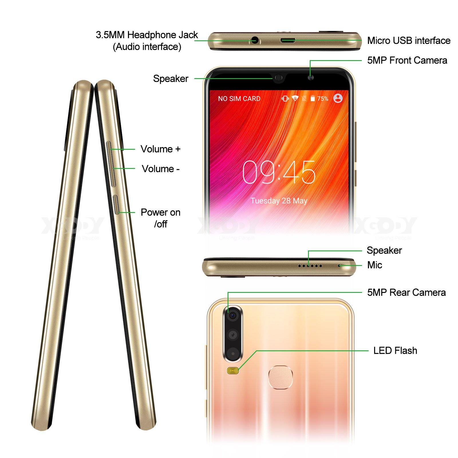 Cost-effective and Most worthwhile XGODY A70 mtk6580 Quad-core Dual-SIM 3G Android Full Screen Smartphone - XGODY