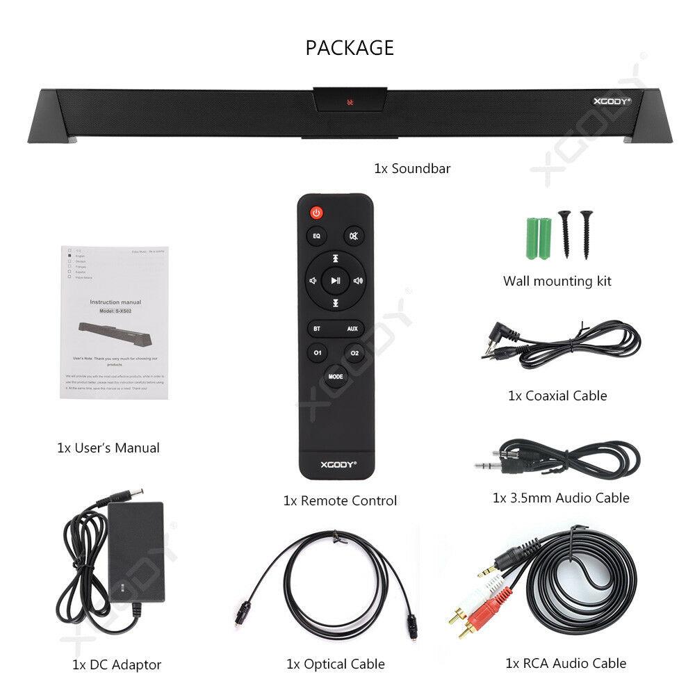 Cost-effective and Most worthwhile Xgody S-XS02 Wireless Bluetooth Hi-Fi Soundbar - XGODY
