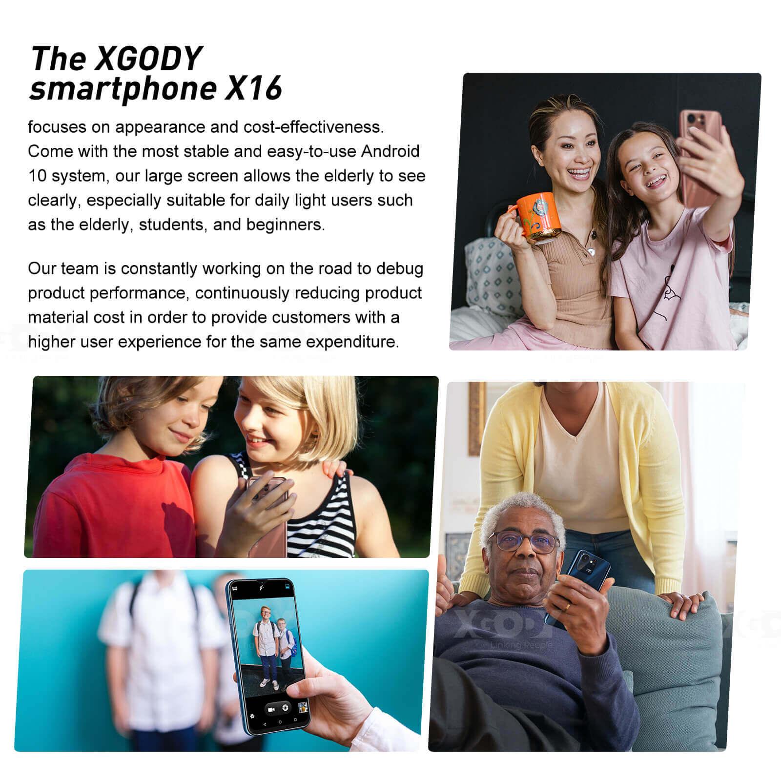 Cost-effective and Most worthwhile XGODY X16 | 6.26 Inch 4G Android 10 Face Unlock Mobile SmartPhone Dual SIM, Buil-in Battery - XGODY