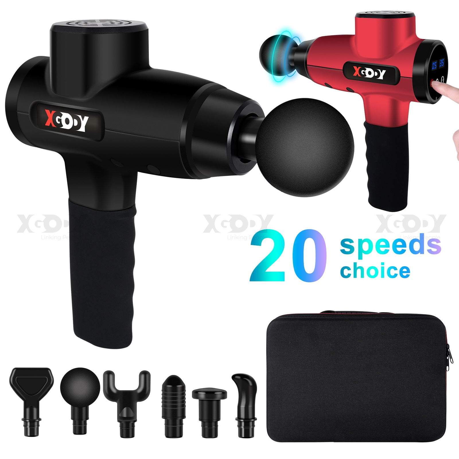 Cost-effective and Most worthwhile XGODY YZ01 Massage Gun Powerful Percussion Massager Deep Tissue Muscle Relaxing - XGODY