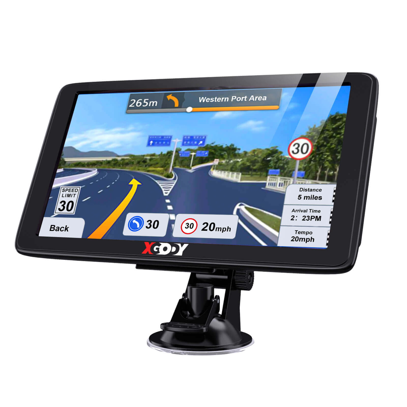 XGODY J727 Truck 7 Zoll Navi GPS mit Bluetooth AV-in Navigationssystem für Auto