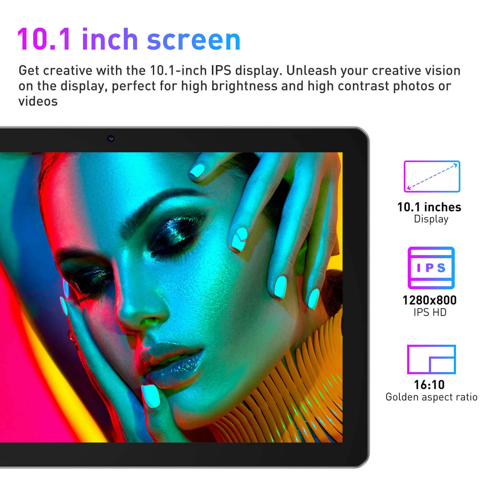 XGODY N02 PRO  Tablet PC 10.1 Inch Tablet PC With Bluetooth, 12GB+128GB Storage, 7000 mAh Large Battery