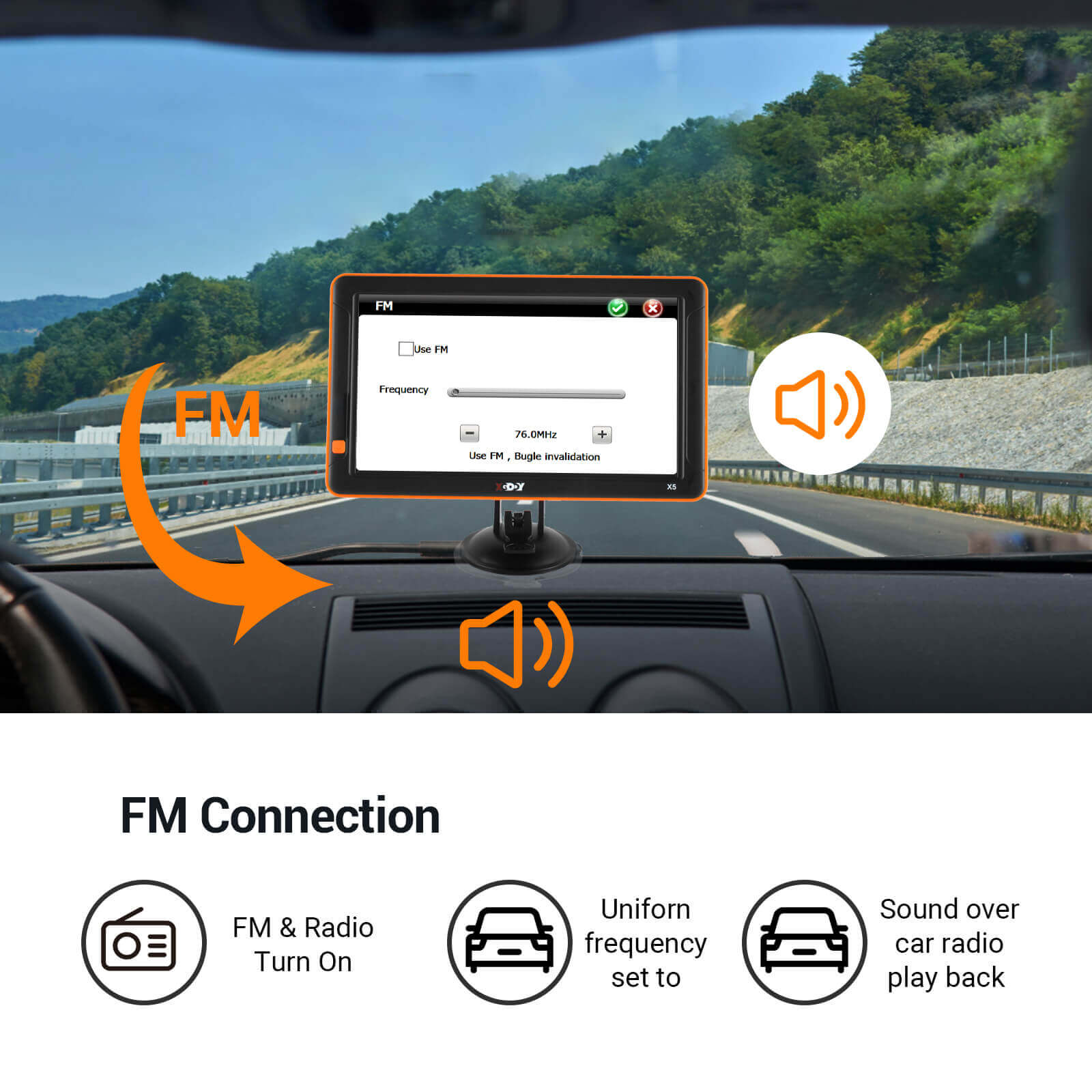 XGODY X5 BT/F 9'' GPS Navigation Bluetooth Camera