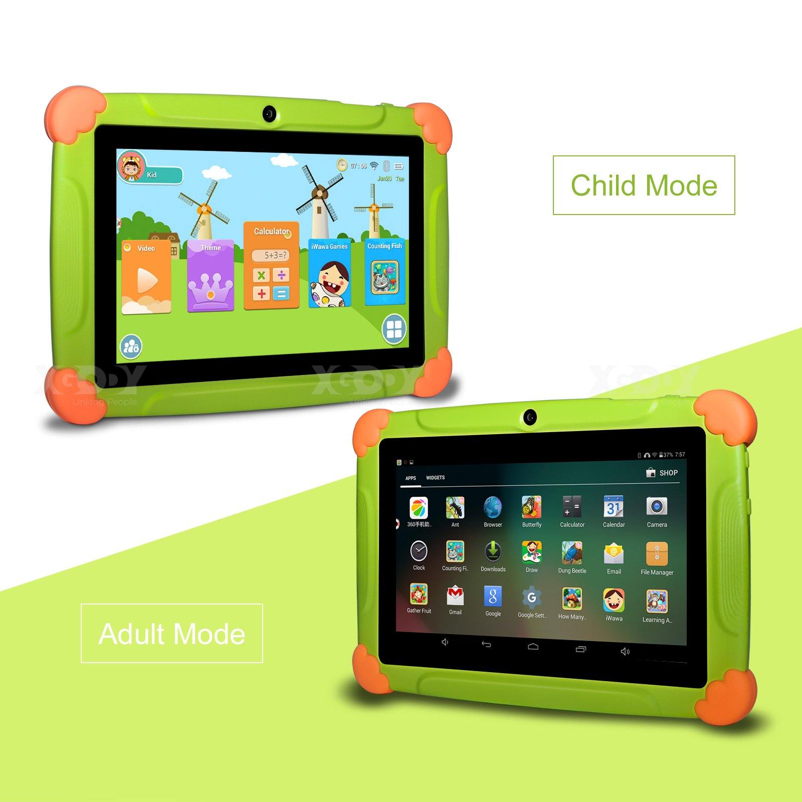 XGODY T703 Kids Tablet PC 7 Inch with 1GB+16GB Quad Core HD 